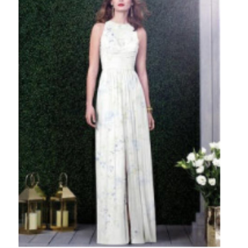 Dessy Illusion Chiffon Bodice Maxi Dress Size 18